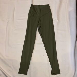 Olive Green High-Waisted Aerie Leggings